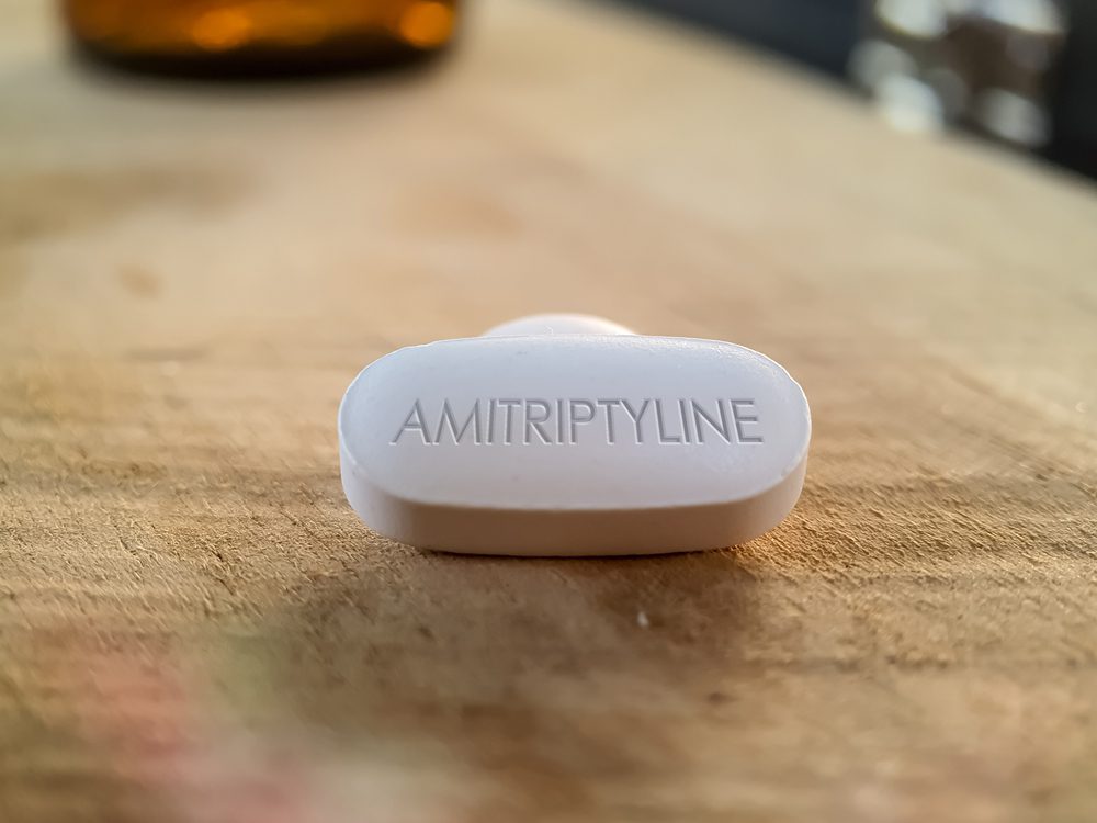 An pill of amitriptyline for pain