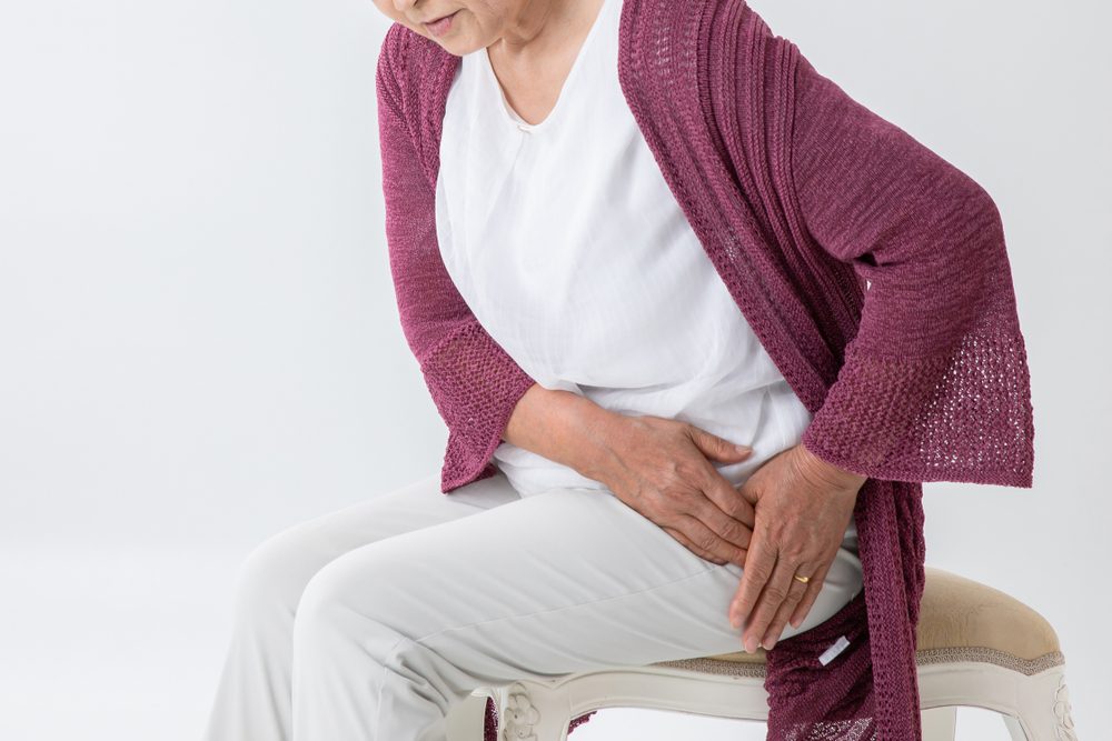 An elderly female with hip tendonitis