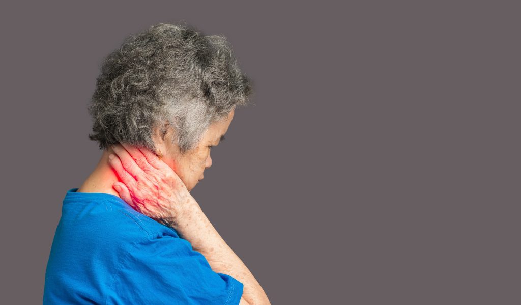 Occipital neuralgia pain Elderly person suffering with occipital neuralgia