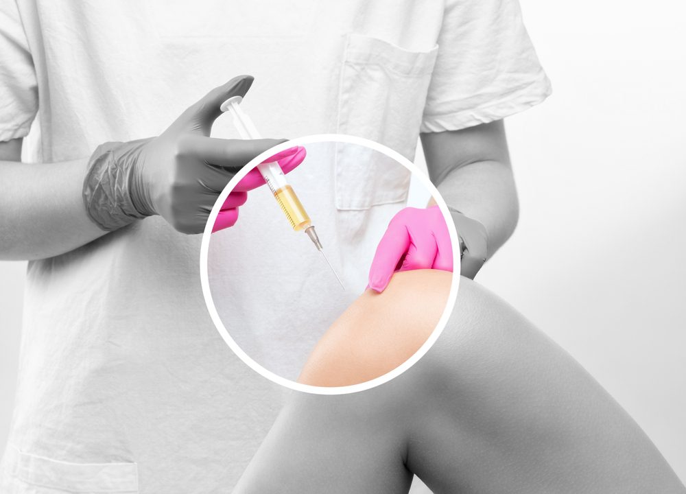 Doctor injecting someone to treat them for rheumatoid arthritis