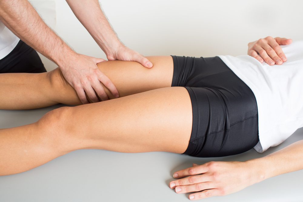 Adductor Tendinopathy Treatment Adductor Tendinopathy being treated by a physical therapist.