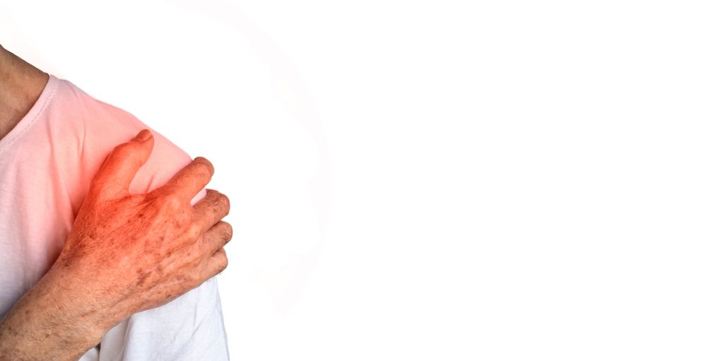 Supraspinatus Tendonitis pain man with shoulder pain because of Supraspinatus Tendonitis